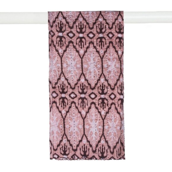 Taj Hotel Home Decor Kantha Cotton Scarve | 1-Piece | Multicolor | 18"x72" - Picture 2 of 2